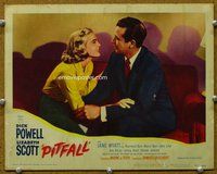 b753 PITFALL movie lobby card #3 '48 Dick Powell, Lizabeth Scott