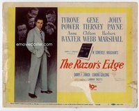 b112 RAZOR'S EDGE title movie lobby card '46 Norman Rockwell artwork!