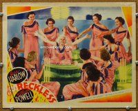 b769 RECKLESS movie lobby card '35 Jean Harlow w/many pretty girls!