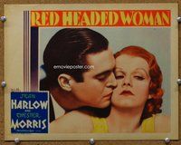 b771 RED HEADED WOMAN #3 movie lobby card '32 great Jean Harlow c/u!