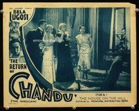 b778 RETURN OF CHANDU Chap 2 movie lobby card '34 shot by dart gun!