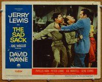 b794 SAD SACK movie lobby card #6 '58 Jerry Lewis about to be hit!