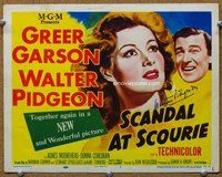 b006 SCANDAL AT SCOURIE signed title movie lobby card '53 Walter Pidgeon