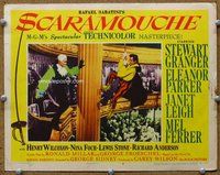b806 SCARAMOUCHE movie lobby card #4 '52 Stewart Granger, Mel Ferrer