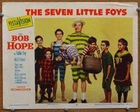 b811 SEVEN LITTLE FOYS movie lobby card #6 '55 Bob Hope with 7 kids!