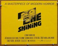 b121 SHINING title movie lobby card '80 Jack Nicholson, Stanley Kubrick