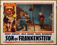 b837 SON OF FRANKENSTEIN movie lobby card R53 Bela Lugosi, Rathbone