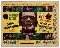 b124 SON OF FRANKENSTEIN/BRIDE OF FRANKENSTEIN title movie lobby card '40s
