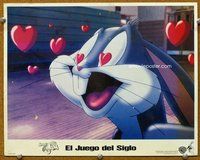 b841 SPACE JAM Spanish/U.S. movie lobby card '96 Bugs Bunny is in love!