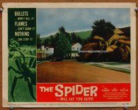 b843 SPIDER movie lobby card #2 '58 great monster close up!