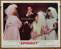 b844 SPINOUT movie lobby card #7 '66 Elvis Presley with three brides!