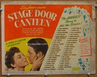 b128 STAGE DOOR CANTEEN title movie lobby card '43 all-star cast!