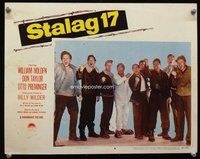 b846 STALAG 17 movie lobby card #8 '53 candid cast portrait, Wilder