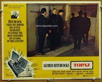 b898 TOPAZ movie lobby card #1 '69 Alfred Hitchcock, spy scandal!