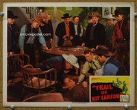 b177 TRAIL OF KIT CARSON movie lobby card '45 died at poker table!