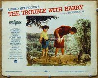 b906 TROUBLE WITH HARRY movie lobby card #1 '55 MacLaine, Jerry Mathers