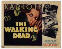 b140 WALKING DEAD title movie lobby card R44 Boris Karloff, Curtiz