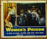 b960 WOMEN'S PRISON movie lobby card '54 Cleo Moore, Ida Lupino
