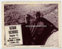 b716 NEW ADVENTURES OF BATMAN & ROBIN #2 Chap 15 movie lobby card '49