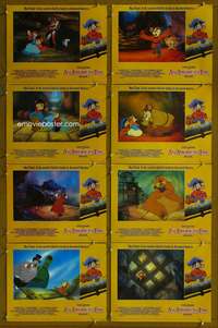 c074 AMERICAN TAIL 8 English movie lobby cards '86 Spielberg, Don Bluth