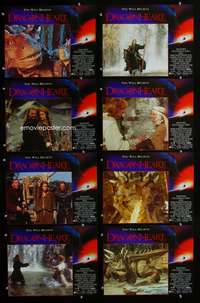 c282 DRAGONHEART 8 English movie lobby cards '96 Dennis Quaid, Connery