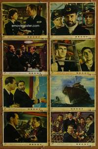 c579 MYSTERY SUBMARINE 8 English movie lobby cards '63 Decoy!