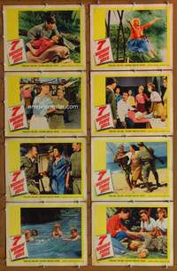 c050 7 WOMEN FROM HELL 8 movie lobby cards '65 WWII prison camp sex!