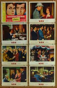 c054 ADA 8 movie lobby cards '61 Susan Hawyard & Dean Martin portraits!