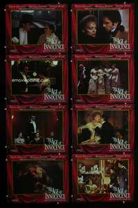 c061 AGE OF INNOCENCE 8 int'l movie lobby cards '93 Martin Scorsese