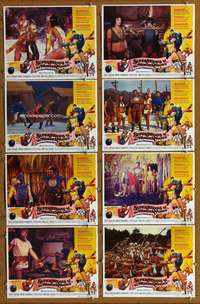 c072 AMAZONS AGAINST SUPERMAN 8 movie lobby cards '75 Superstooges!