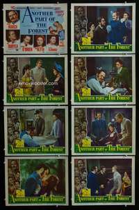 c079 ANOTHER PART OF THE FOREST 8 movie lobby cards '48 Fredric March