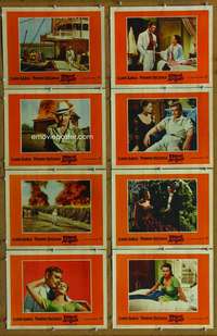 c097 BAND OF ANGELS 8 movie lobby cards '57 Clark Gable, Yvonne De Carlo
