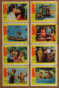 c124 BIG GAMBLE 8 movie lobby cards '61 Stephen Boyd, Juliette Greco