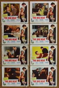 c125 BIG HEAT 8 movie lobby cards '53 Glenn Ford, Grahame, Fritz Lang
