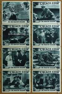 c132 BLACK COIN 8 Chap 15 movie lobby cards '36 Ralph Graves, serial!