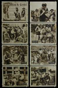 c134 BLACK GOLD 8 movie lobby cards '27 Norman all-black epic!