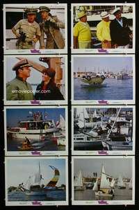 c145 BOATNIKS 8 movie lobby cards '70 Walt Disney, Phil Silvers