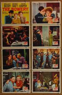 c156 BOWERY 8 movie lobby cards R46 George Raft, Jackie Cooper, Beery