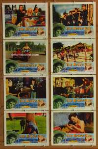 c160 BRAVE ONE 8 movie lobby cards '56 Irving Rapper western!