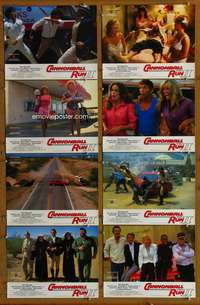 c178 CANNONBALL RUN 2 8 int'l movie lobby cards '84 Burt Reynolds