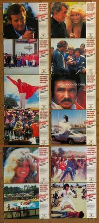 c005 CANNONBALL RUN 12 int'l movie lobby cards '81 Burt Reynolds, Moore