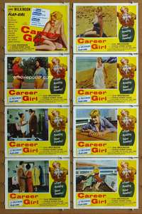 c183 CAREER GIRL 8 movie lobby cards '59 super sexy June Wilkinson