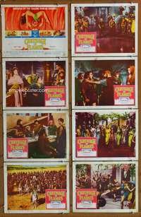 c185 CARTHAGE IN FLAMES 8 movie lobby cards '60 Anne Heywood, Italian!