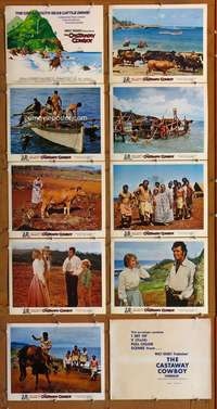 c019 CASTAWAY COWBOY 9 movie lobby cards '74 Disney, James Garner