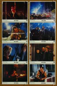 c268 DIE HARD 8 movie lobby cards '88 Bruce Willis, Alan Rickman