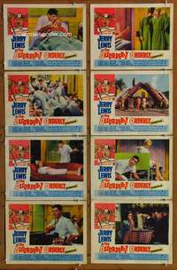 c273 DISORDERLY ORDERLY 8 movie lobby cards '65 Jerry Lewis in hospital!