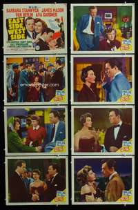 c290 EAST SIDE WEST SIDE 8 movie lobby cards '50 Stanwyck, Mason