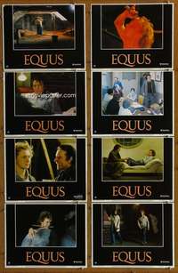 c296 EQUUS 8 movie lobby cards '77 Richard Burton, Firth, Blakely