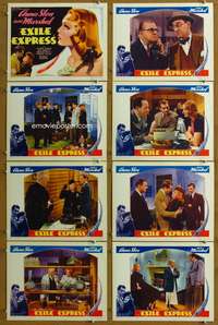 c302 EXILE EXPRESS 8 movie lobby cards '39 Anna Sten, Alan Marshal