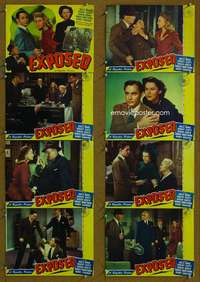 c305 EXPOSED 8 movie lobby cards '47 Adele Mara, Robert Scott